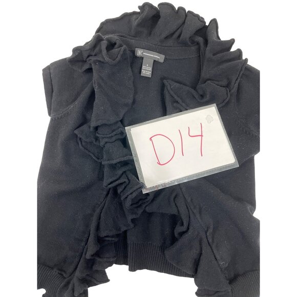 International Concepts INC Small Black Cardigan Open Front Short Sleeve 22d - Picture 9 of 9